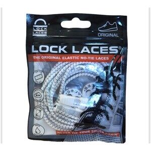 The‎ Original Lock Laces-Elastic NO-TIE LACES-White NIP